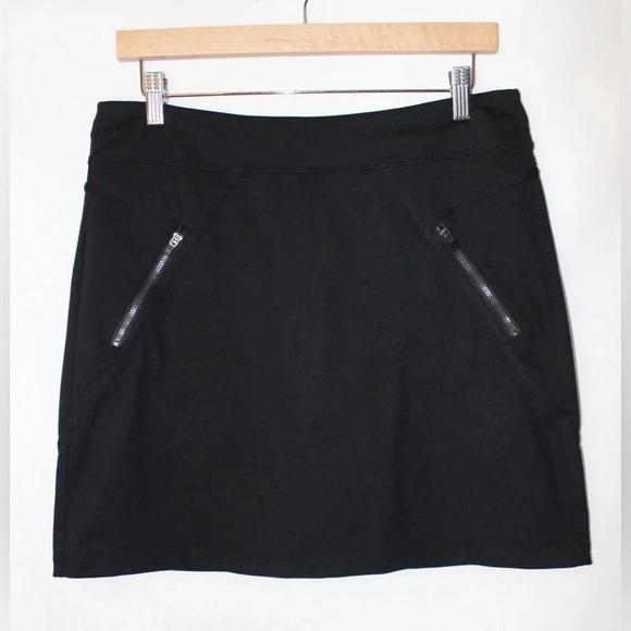 Athleta Trailside Black Tennis Activewear Casual Golf Skort Size Medium Tall - Picture 3 of 14
